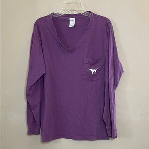 PINK Victoria's Secret Purple Long Sleeve Tee SZ L